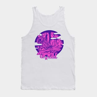 Top Wolf - Halloween Vibes Purple Tank Top